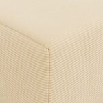 vidaXL Canapé-lit pliable Crème 120 x 60 x 49 cm Tissu