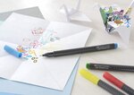 Etui de 20 feutres finepen grip coloris assortis faber-castell