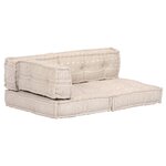 vidaXL Pouf en tissu beige