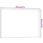 vidaXL Tableau noir magnétique mural Blanc 40x30 cm Verre trempé
