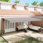 vidaXL Auvent Rétractable Manuel 600x300 cm Gris Clair