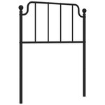 vidaXL Tête de lit métal noir 80 cm