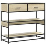 vidaXL Table console chêne sonoma 90x35x80 cm bois d'ingénierie