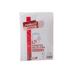 10 pochettes bulles d'air 90x165 mm (a) autocollante - gpv