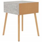 vidaXL Tables de chevet 2 Pièces Gris béton 40x40x56 cm Aggloméré