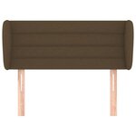 vidaXL Tête de lit avec oreilles Marron Foncé 83x23x78/88 cm Tissu