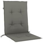 vidaXL Coussins de chaise à dossier bas lot de 6 gris foncé mélangé