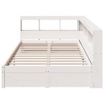 vidaXL Lit bibliothèque sans matelas blanc 90x190cm bois de pin massif