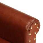 vidaXL Chaise cabriolet marron cuir véritable