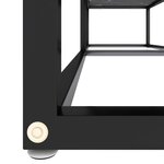 vidaXL Meuble TV marbre noir 140x40x40 5 cm verre trempé