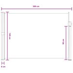 vidaXL Store latéral rétractable 100  polyester fer acier