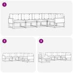 vidaXL Ensemble de canapés d'extérieur 5 Pièces Naturel et Anthracite