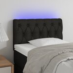 vidaXL Tête de lit à LED Noir 80x7x78/88 cm Tissu