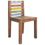 vidaXL Chaises à manger lot de 6 bois de récupération solide