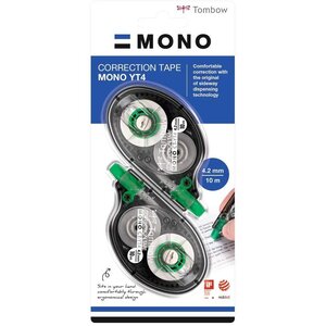 Lot de 2 correcteurs mono yt4 - 4 2 mm x 10 m blanc tombow