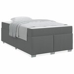 vidaXL Cadre de lit Gris foncé 120 x 200 cm tissu
