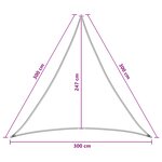 vidaXL Voile d'ombre 3 x 3 x 3 m HDPE