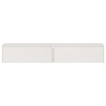 vidaXL Armoires murales 2 Pièces Blanc 100x30x35 cm Bois de pin massif