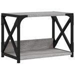vidaXL Support d'imprimante à 2 niveaux Sonoma gris 44x26x31 5 cm