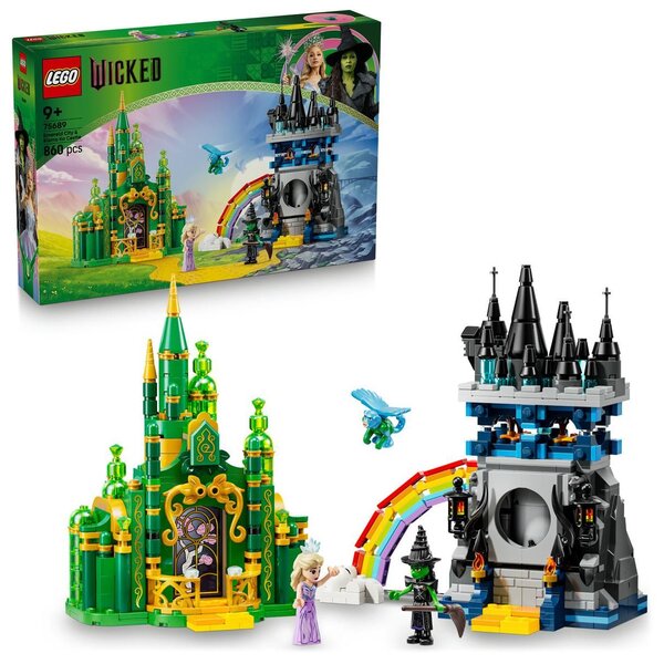 LEGO Wicked - Emerald City et château de Kiamo Ko (75689) - 860 pièces dès 9 ans.