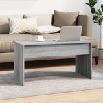 vidaXL Table basse Sonoma gris 102x50 5x52 5 cm Bois d'ingénierie