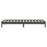 vidaXL Cadre de lit Gris 90x200 cm Bois de pin massif