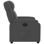 vidaXL Fauteuil inclinable électrique Gris foncé Tissu