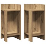 vidaXL Tables d'appoint 2Pièces avec étagère chêne artisanal 25 5x27x60cm