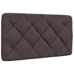 vidaXL Lit avec matelas marron foncé 90x190 cm tissu