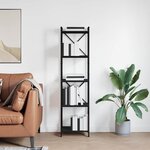 vidaXL Bibliothèque Chêne noir 40 x 30 x 153 cm Bois d'ingénierie