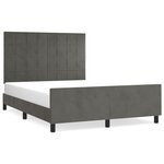 vidaXL Cadre de lit sans matelas gris foncé 140x200 cm velours