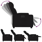 vidaXL Fauteuil inclinable électrique Noir Tissu