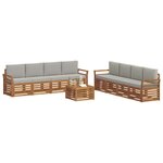 vidaXL Ensembles de canapés avec coussin 9 Pièces Gris Naturel et Clair