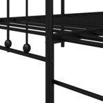 vidaXL Cadre de lit de jour avec tête de lit Noir 107 x 203 cm Acier