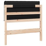 vidaXL Tête de lit capitonnée Naturel et Noir 80 cm Pin massif