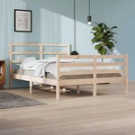 vidaXL Cadre de lit sans matelas bois massif de pin 140x200 cm