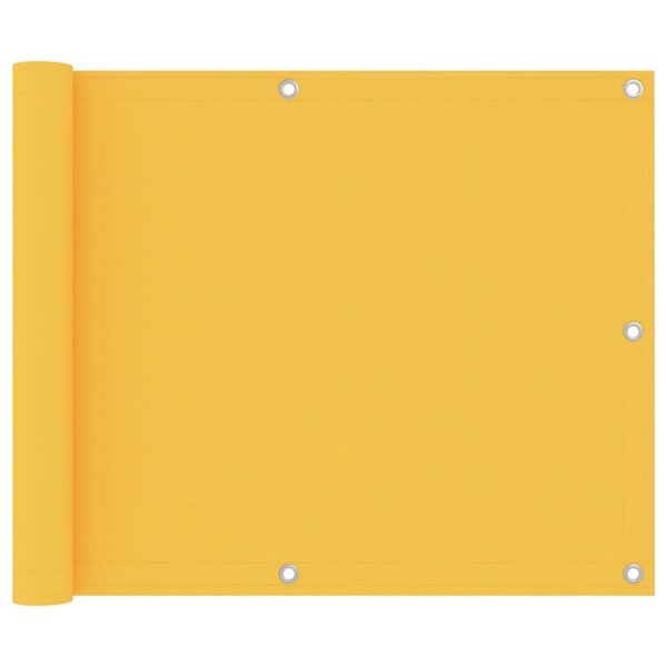 vidaXL Écran de balcon Jaune 75x300 cm Tissu Oxford