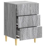 vidaXL Table de chevet Sonoma gris 43 x 39 5 x 66 5 cm