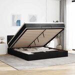 VidaXL Cadre de lit ottoman avec matelas noir 160x200 cm tissu