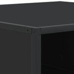 vidaXL Table basse noir 60 5x60 5x30 cm bois d'ingénierie et métal
