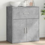 vidaXL Buffet gris béton 60x31x70 cm bois d'ingénierie