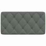 vidaXL Coussin de tête de lit gris foncé 100 cm tissu