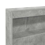 vidaXL Tête de lit de rangement Gris béton 80 cm Bois d'ingénierie