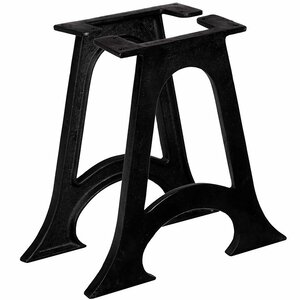 vidaXL Pied de table base 2 Pièces Base voûtée Cadre en A Fonte