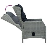 vidaXL Ensemble à manger de jardin 5Pièces Gris clair Résine tressée