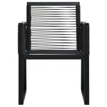 Salon de jardin meuble d'extérieur ensemble de mobilier 3 pièces rotin pvc noir 02_0016064