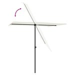 vidaXL Parasol de jardin avec mât en aluminium 2x1 5 m Blanc sable