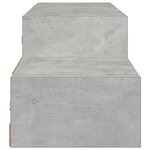 vidaXL Meuble TV mural Montage mural Gris béton 150 x 28 x 26 cm