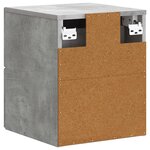 vidaXL Cabinet de chevet mural Gris béton 34 5 x 33 x 40 cm