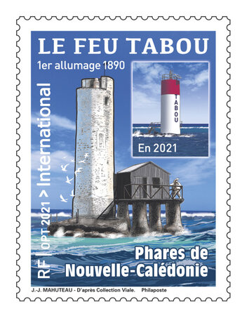 Timbre Nouvelle Calédonie - Le phare Tabou
